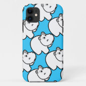 Cute Blue Hippo Case-Mate iPhone Case (Achterkant)