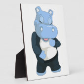 CUTE BLUE HIPPO FOTOPLAAT (Zijkant)