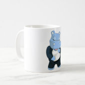 CUTE BLUE HIPPO KOFFIEMOK (Voorkant links)
