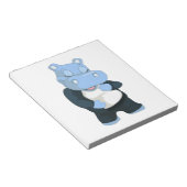 CUTE BLUE HIPPO NOTITIEBLOK (Schuin)