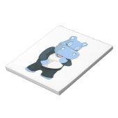 CUTE BLUE HIPPO NOTITIEBLOK (Linkerzijde)