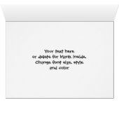 Cute Blue Hippo persoonlijke fotokaart (Binenzijde Horizontaal (Onderkant))