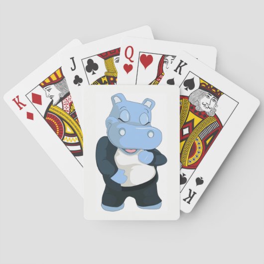 CUTE BLUE HIPPO POKERKAARTEN (Achterkant)