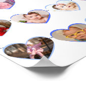 Cute Blue hoort mijn eerste 12-fotocollage Poster (Hoek)