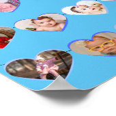 Cute Blue hoort mijn eerste jaar foto Collage Po Poster (Hoek)