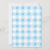Cute Blue Hoot Ownership 5x7 Baby shower Dot Invit Kaart (Achterkant)