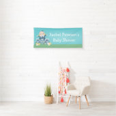 Cute Blue Humpty Dumpty Baby shower Party Spandoek (Insitu)