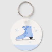 Cute Blue Ice Schaats Sleutelhanger (Voorkant)