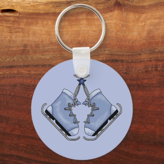 Cute Blue Ice Schaatsen Sleutelhanger (Voorkant)