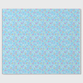 Cute Blue Icing met Sprinkles Donut Cadeaupapier (Vlak)
