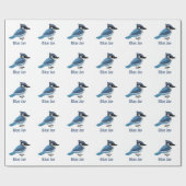 Cute Blue Jay Cadeaupapier (Vlak)
