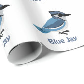 Cute Blue Jay Cadeaupapier (Rol Hoek)