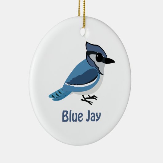 Cute Blue Jay Keramisch Ornament (Rechts)