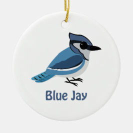 Cute Blue Jay Keramisch Ornament