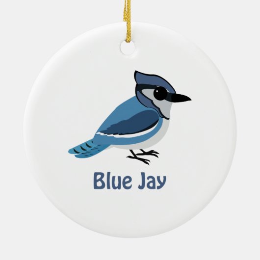 Cute Blue Jay Keramisch Ornament (Achterkant)