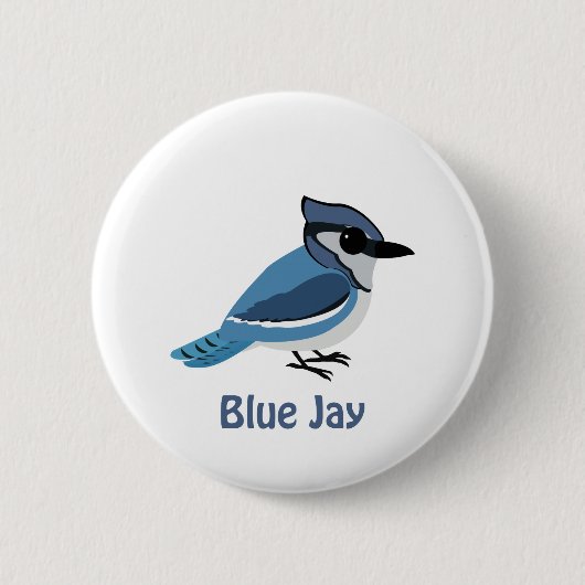 Cute Blue Jay Ronde Button 5,7 Cm (Voorkant)