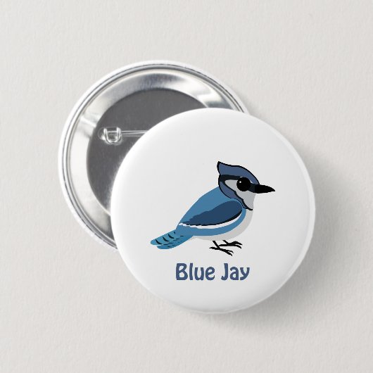 Cute Blue Jay Ronde Button 5,7 Cm (Voorkant /achterkant)