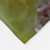 Cute Blue Jay Songbird on Treestump Fleece Deken (Hoek)