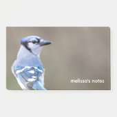 Cute Blue Jay Songbird on Treestump Post-it® Notes (Voorkant)
