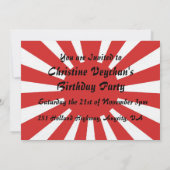 Cute Blue Kawaii Kokeshi Doll Birthday Uitnodiging (Achterkant)