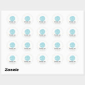 Cute Blue Kawaii Planet Baby shower Ronde Sticker (Vel)
