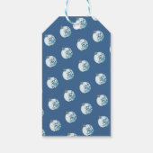 Cute Blue Kerstmis, Merry Kerstry Cadeaulabel (Achterkant)