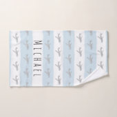 Cute Blue Kinder Blue Airplane Travel Design & Nam Bad Handdoek (Handdoek)