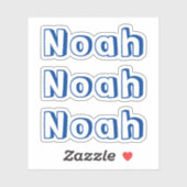 Cute Blue Kinder Name Sticker (Vel)