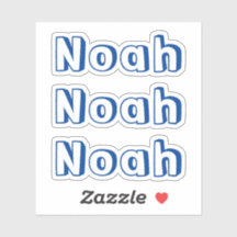 Cute Blue Kinder Name Sticker
