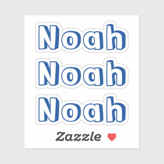 Cute Blue Kinder Name Sticker (Vel)