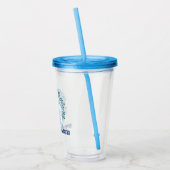 Cute Blue Kinder Polar Beer Acryl Drinkbeker (Links)