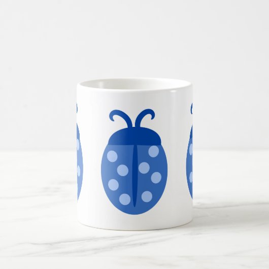 Cute Blue Ladybug Mok (Center)