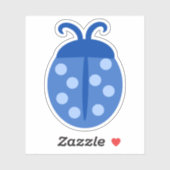 Cute Blue Ladybug Sticker (Vel)