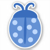 Cute Blue Ladybug Sticker (Voorkant)