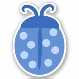 Cute Blue Ladybug Sticker