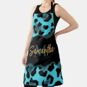 Cute Blue Leopard Print Schort (Insitu)