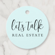 Cute Blue Let's Talk Real Estate