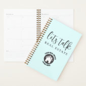 Cute Blue Let's Talk Real Estate Planner (Display)