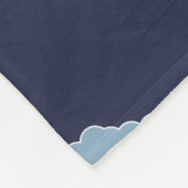 Cute Blue Llamas Custom Name Fleece Deken (Hoek)