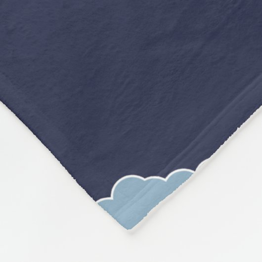 Cute Blue Llamas Custom Name Fleece Deken (Hoek)