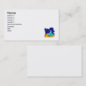 Cute Blue Martian Visitekaartje (Voorkant / Achterkant)