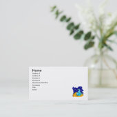 Cute Blue Martian Visitekaartje (Staand voorkant)