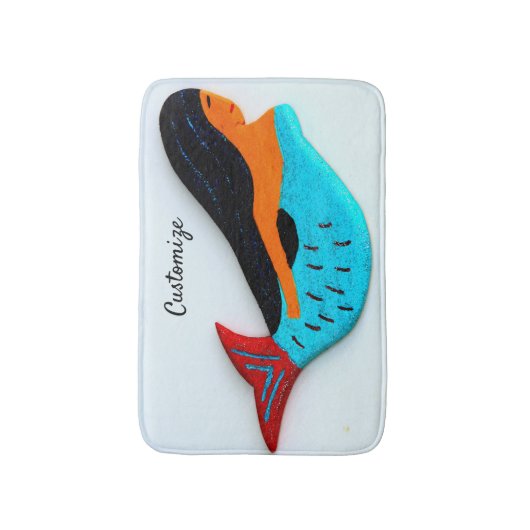 Cute blue mermaid Thunder_Cove Badmat (Voorkant Verticaal)