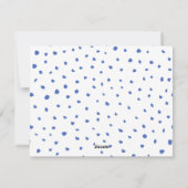 Cute Blue Merry-kerstfotokaart Feestdagenkaart (Achterkant)