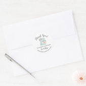 Cute Blue Mixer Bakery Business Thank you Sticker (Envelop)
