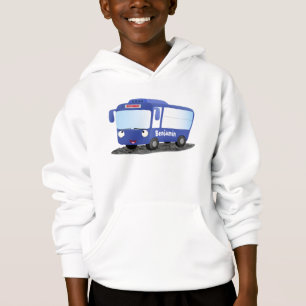Cute blue modern bus cartoon illustratie