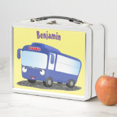 Cute blue modern bus cartoon illustratie (In situ)