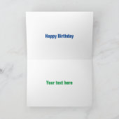 Cute blue modern bus cartoon illustratie kaart (Binnen)