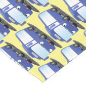 Cute blue modern bus cartoon illustratie korte tafelloper (Hoek)