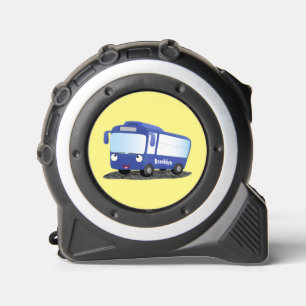 Cute blue modern bus cartoon illustratie rolmaat
